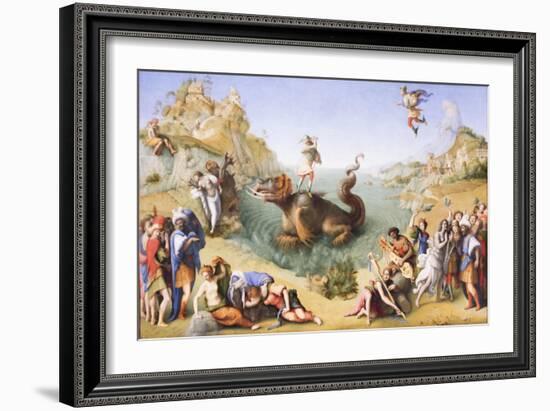 Perseus freeing Andromeda, 1510-15 circa, (oil and tempera on wood)-Piero di Cosimo-Framed Giclee Print