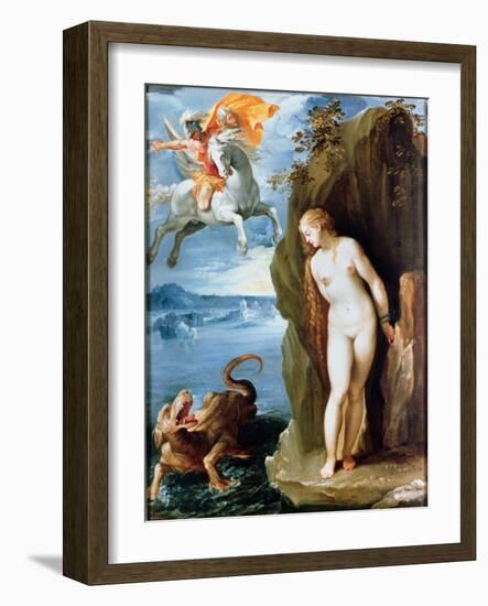 Perseus Rescuing Andromeda, 1602-Guiseppe Cesari-Framed Giclee Print