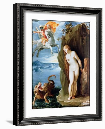 Perseus Rescuing Andromeda, 1602-Guiseppe Cesari-Framed Giclee Print