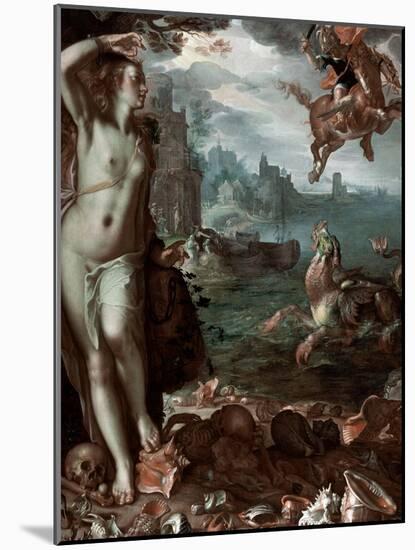 Perseus Rescuing Andromeda, 1611-Joachim Wtewael-Mounted Giclee Print