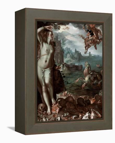 Perseus Rescuing Andromeda, 1611-Joachim Wtewael-Framed Premier Image Canvas