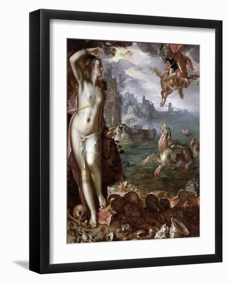 Perseus Rescuing Andromeda, 1611-Joachim Wtewael Or Utewael-Framed Giclee Print