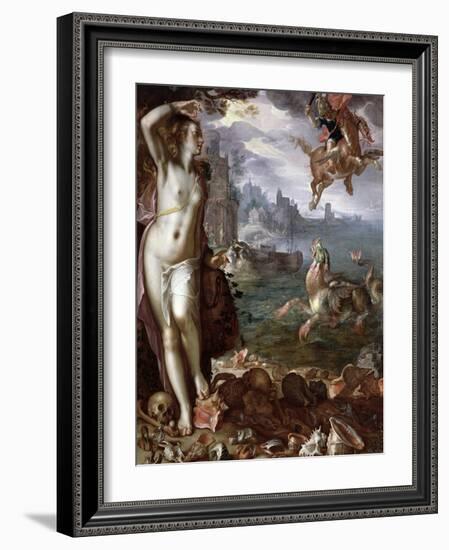 Perseus Rescuing Andromeda, 1611-Joachim Wtewael Or Utewael-Framed Giclee Print