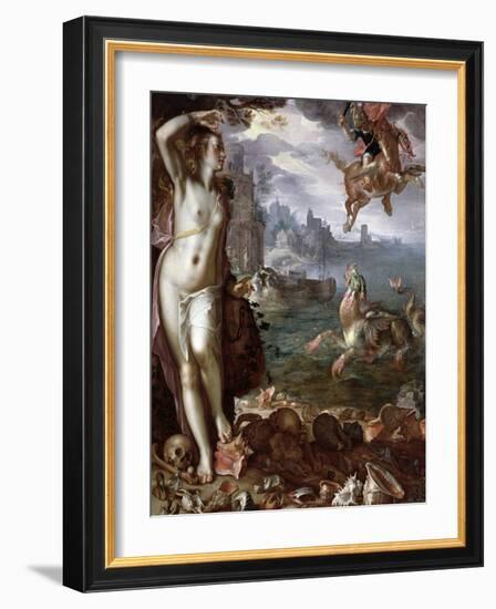 Perseus Rescuing Andromeda, 1611-Joachim Wtewael Or Utewael-Framed Giclee Print