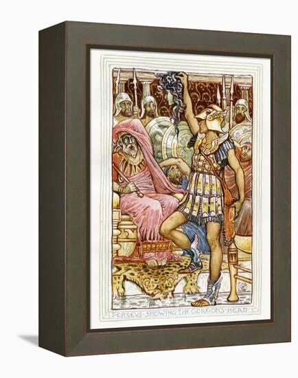 Perseus showing Medusa's head-Walter Crane-Framed Premier Image Canvas