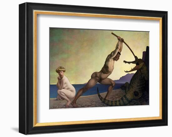 Perseus Slaying the Dragon-Félix Vallotton-Framed Giclee Print