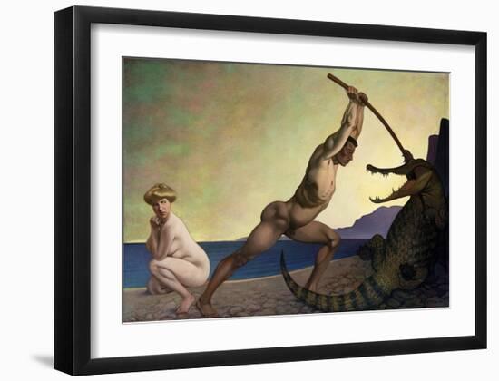 Perseus Slaying the Dragon-Félix Vallotton-Framed Giclee Print