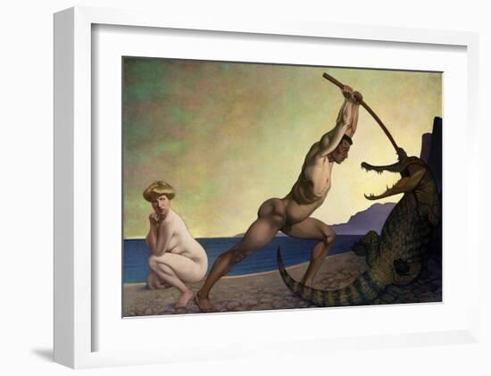 Perseus Slaying the Dragon-Félix Vallotton-Framed Giclee Print