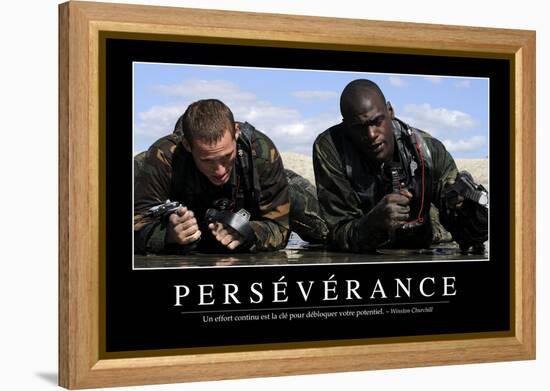 Persévérance: Citation Et Affiche D'Inspiration Et Motivation-null-Framed Premier Image Canvas