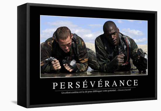 Persévérance: Citation Et Affiche D'Inspiration Et Motivation-null-Framed Premier Image Canvas