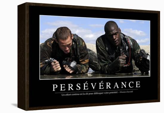 Persévérance: Citation Et Affiche D'Inspiration Et Motivation-null-Framed Premier Image Canvas