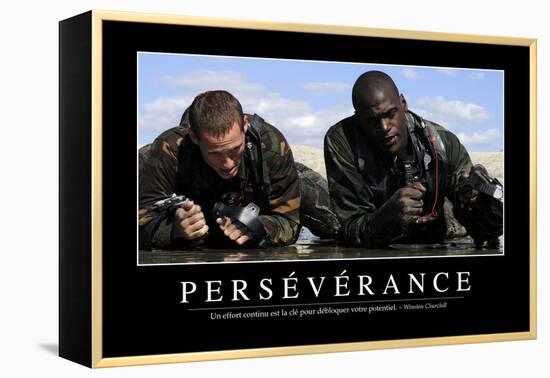 Persévérance: Citation Et Affiche D'Inspiration Et Motivation-null-Framed Premier Image Canvas
