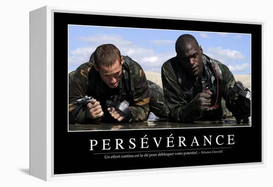 Persévérance: Citation Et Affiche D'Inspiration Et Motivation-null-Framed Premier Image Canvas