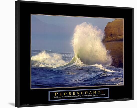 Perseverance: Crashing Wave-Craig Tuttle-Framed Art Print