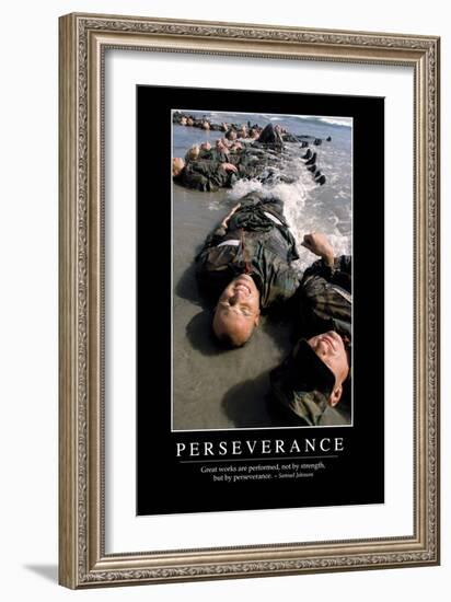 Perseverance: Inspirational Quote and Motivational Poster-null-Framed Photographic Print