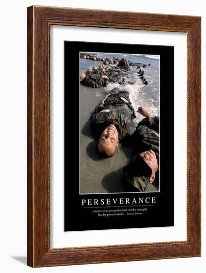 Perseverance: Inspirational Quote and Motivational Poster-null-Framed Photographic Print