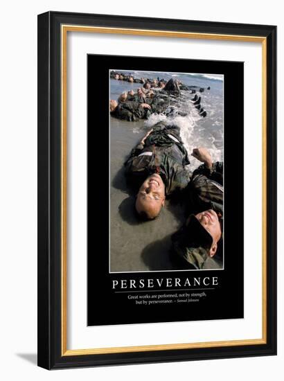 Perseverance: Inspirational Quote and Motivational Poster-null-Framed Photographic Print