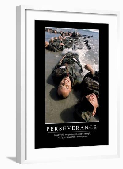 Perseverance: Inspirational Quote and Motivational Poster-null-Framed Photographic Print