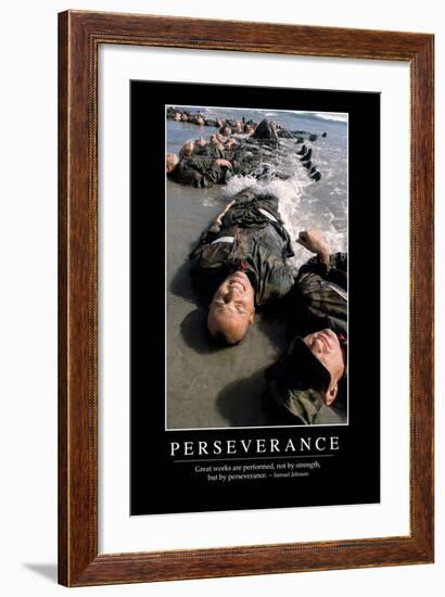 Perseverance: Inspirational Quote and Motivational Poster-null-Framed Photographic Print