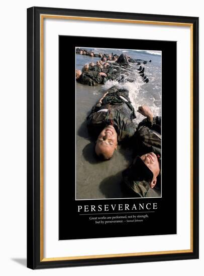 Perseverance: Inspirational Quote and Motivational Poster-null-Framed Photographic Print