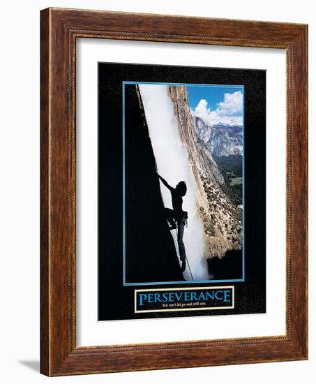 Perseverance - Mountain Climbing-unknown unknown-Framed Photo
