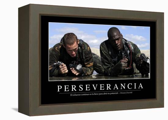 Perseverancia. Cita Inspiradora Y Póster Motivacional-null-Framed Premier Image Canvas