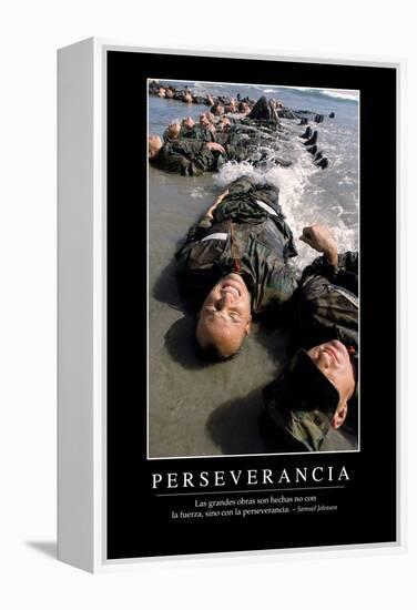 Perseverancia. Cita Inspiradora Y Póster Motivacional-null-Framed Premier Image Canvas