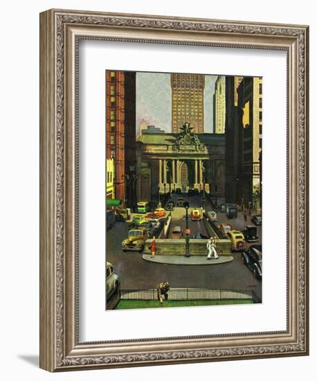 "Pershing Square," May 19, 1945-John Falter-Framed Giclee Print