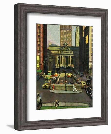 "Pershing Square," May 19, 1945-John Falter-Framed Giclee Print