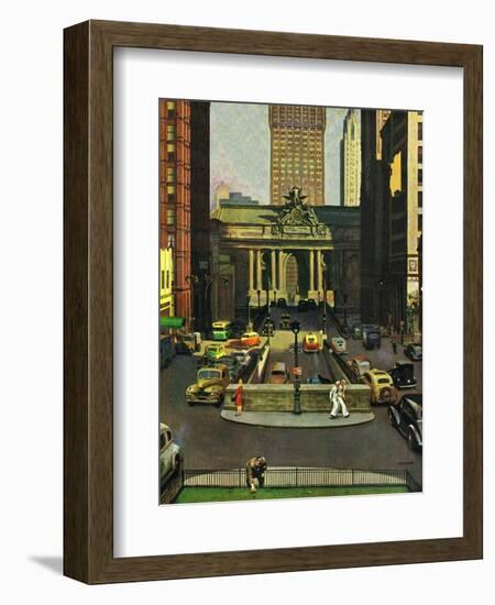 "Pershing Square," May 19, 1945-John Falter-Framed Giclee Print