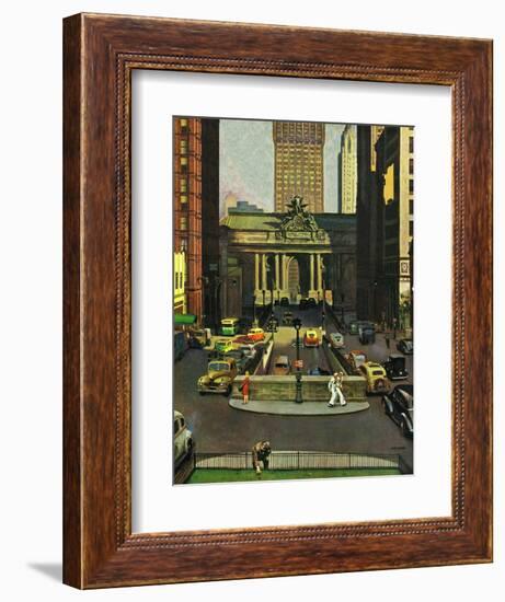 "Pershing Square," May 19, 1945-John Falter-Framed Giclee Print