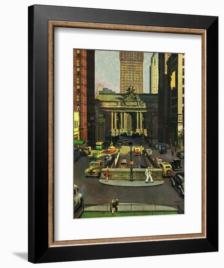 "Pershing Square," May 19, 1945-John Falter-Framed Giclee Print