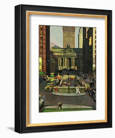 "Pershing Square," May 19, 1945-John Falter-Framed Giclee Print