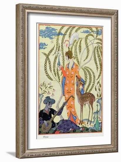 Persia, Illustration from The Art of Perfume, Pub. 1912-Georges Barbier-Framed Giclee Print