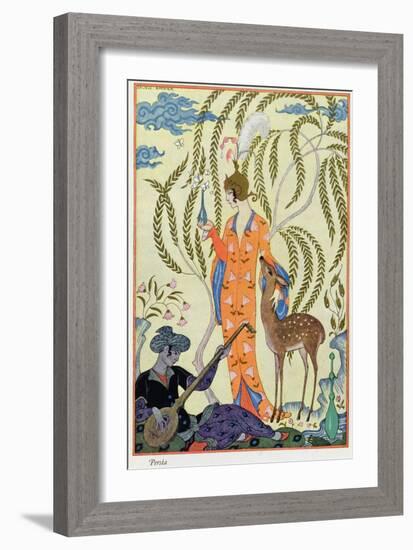 Persia, Illustration from The Art of Perfume, Pub. 1912-Georges Barbier-Framed Giclee Print