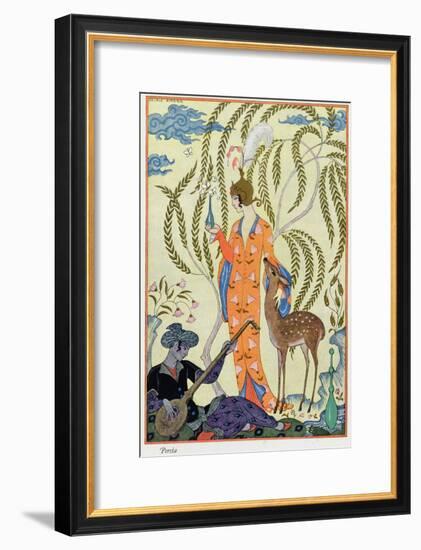 Persia, Illustration from The Art of Perfume, Pub. 1912-Georges Barbier-Framed Giclee Print