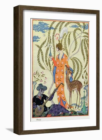 Persia, Illustration from The Art of Perfume, Pub. 1912-Georges Barbier-Framed Giclee Print