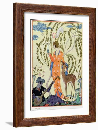 Persia, Illustration from The Art of Perfume, Pub. 1912-Georges Barbier-Framed Giclee Print