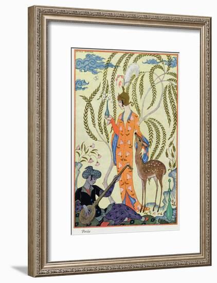 Persia, Illustration from The Art of Perfume, Pub. 1912-Georges Barbier-Framed Giclee Print