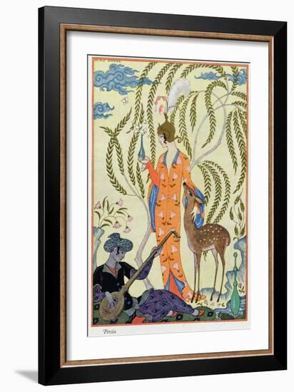 Persia, Illustration from The Art of Perfume, Pub. 1912-Georges Barbier-Framed Giclee Print