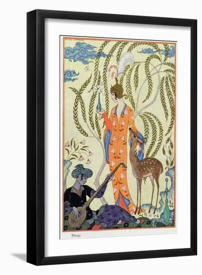 Persia, Illustration from The Art of Perfume, Pub. 1912-Georges Barbier-Framed Giclee Print