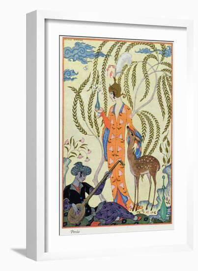 Persia, Illustration from The Art of Perfume, Pub. 1912-Georges Barbier-Framed Giclee Print