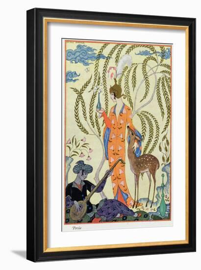 Persia, Illustration from The Art of Perfume, Pub. 1912-Georges Barbier-Framed Giclee Print