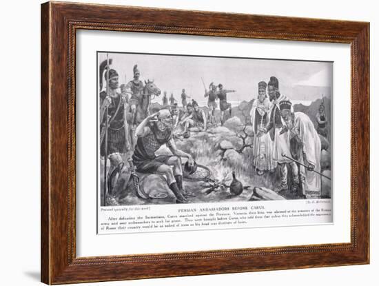 Persian Ambassadors before Carus-null-Framed Giclee Print