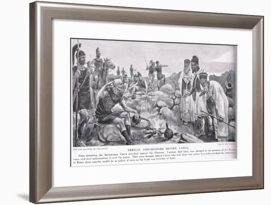 Persian Ambassadors before Carus-null-Framed Giclee Print