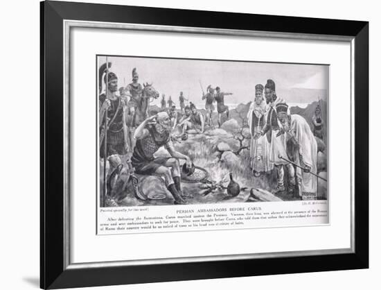 Persian Ambassadors before Carus-null-Framed Giclee Print