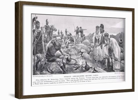 Persian Ambassadors before Carus-null-Framed Giclee Print