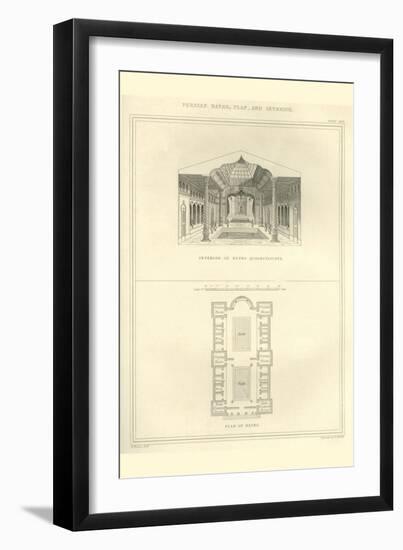 Persian Baths, Plan and Interior-Richard Brown-Framed Art Print