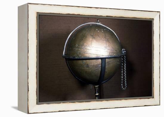 Persian Brass Celestial Globe Brass, engraved and inlaid with silver, 1430-1431-Muhammad ibn Jafar ibn Umar-Framed Premier Image Canvas