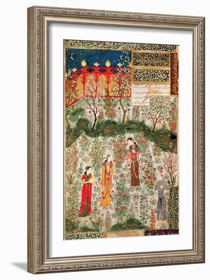 Persian Garden, 15th Century-null-Framed Giclee Print